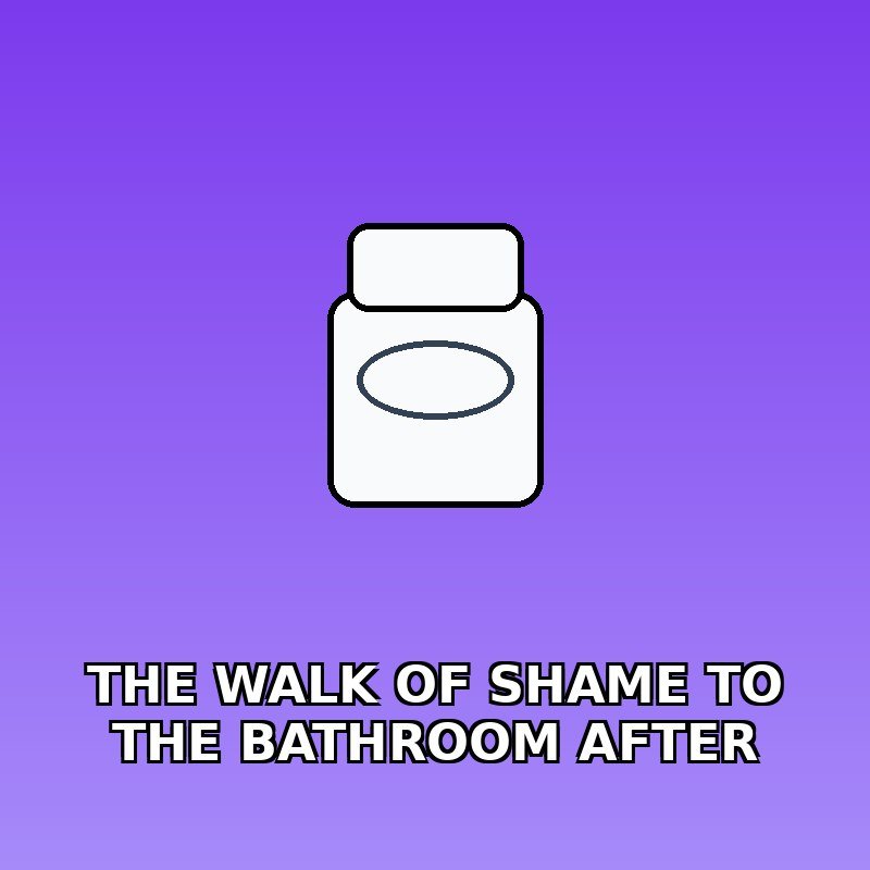 The walk of shame to the bathroom to pee afterwards 🐧