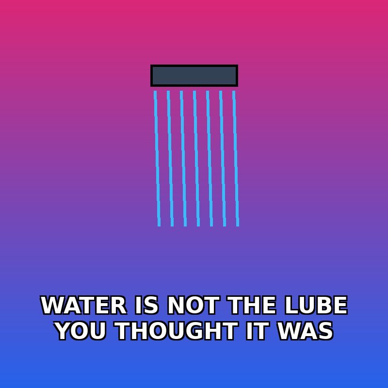 When you try a shower scene and realize water is not lube 🚿