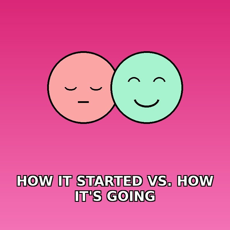 How it started vs How it's going: Our sex life in 2 pics 😂